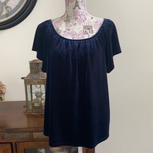 EUC Gap Navy Velvet Top XXL